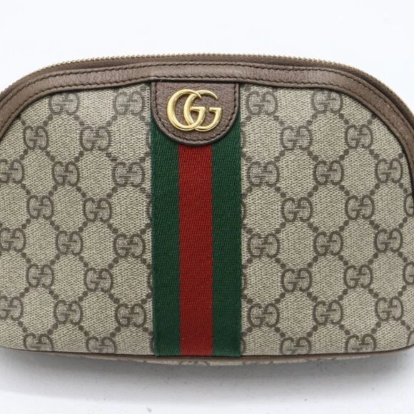 GUCCI Ophidia GG Supreme Cosmetic Bag Pouch - Picture 1 of 14